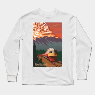 Retro Train Travel Long Sleeve T-Shirt